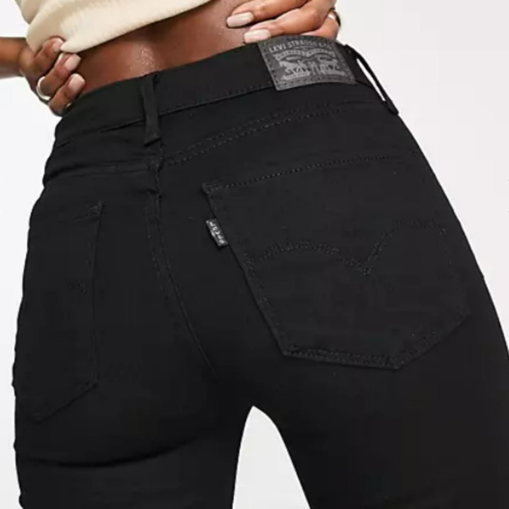 Levi’s 720 High Rise Super Skinny Women’s Jeans, Size 25, Black Denim